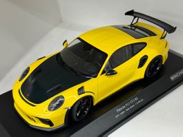 Porsche 911 GT3 RS  2019 gelb Schwarz Minichamps 1:18