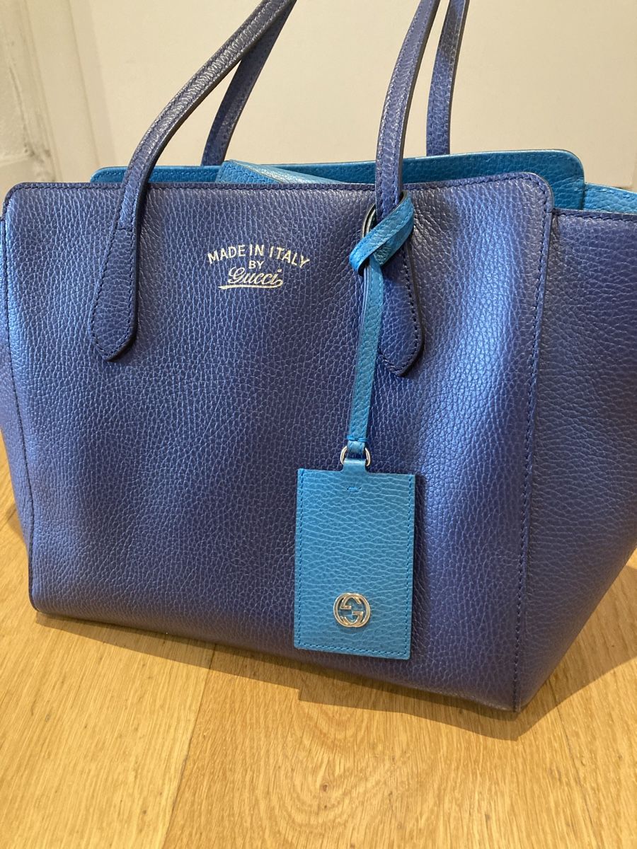 Gucci Borse da donna: Gucci Handtasche Navy Blau Turquoise Leder – Nuovo (secondo la descrizione) da Zürich venduto da ninaonthemarket