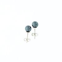 Perlenohrstecker - 925 Silber, petrol