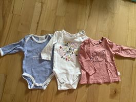 2 Baby Body und Tshirt Langarm Grösse 56