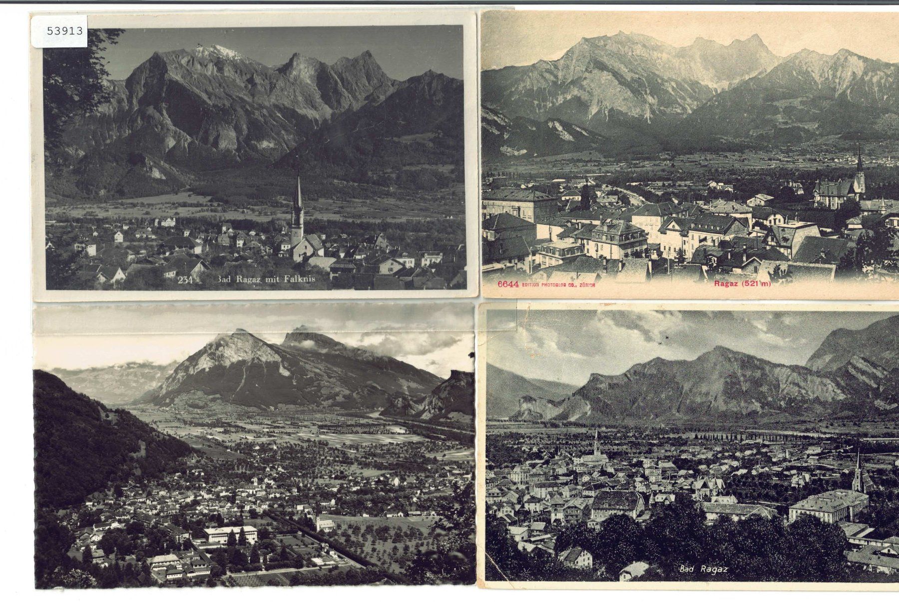 Ansichtskarten: 4 AK - Bad Ragaz – Gebraucht aus Ettingen von Kartenplanet