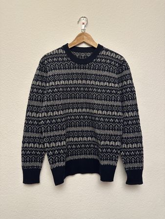 Herren Weihnachts Pullover blau grau