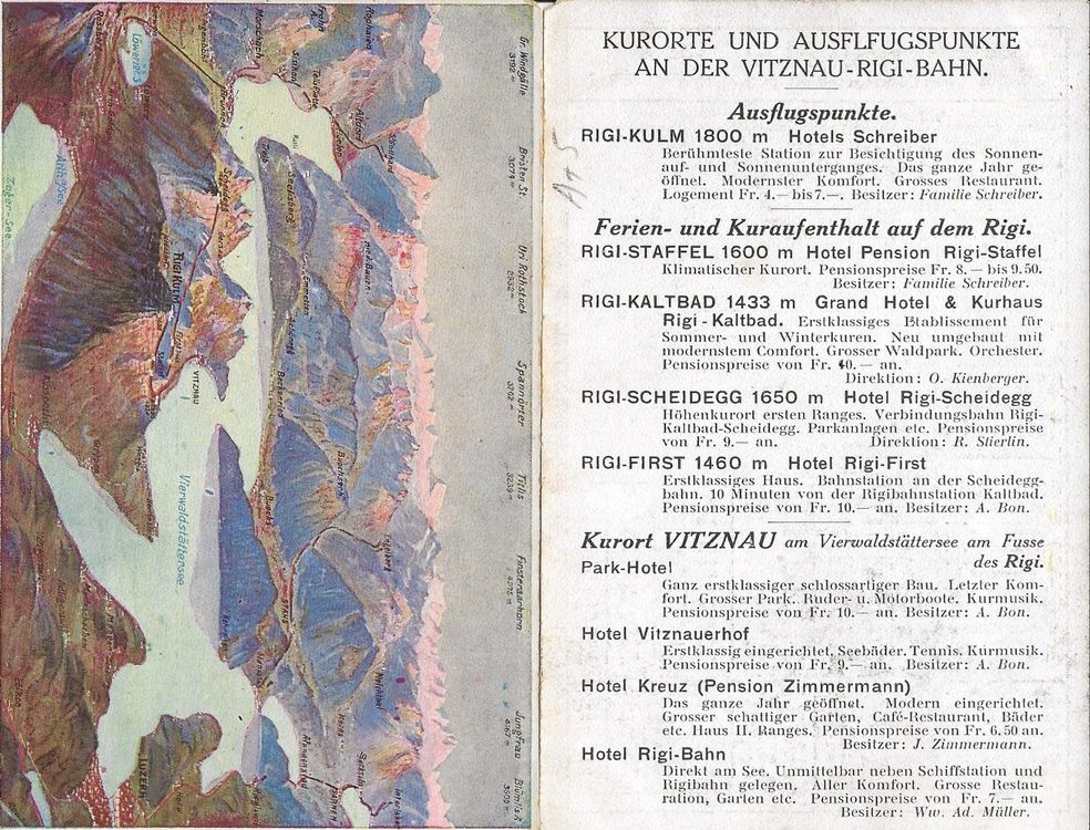 VitznauRigiBahn, Ausflugsziele, Fahrplan, Doppelkarte Kaufen auf