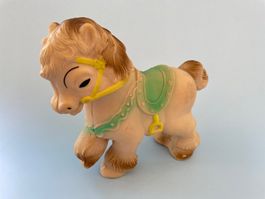 Vintage Quietschfigur Figur Spielzeug Pferd Pony Biserka