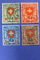 Serie Wappenmuster 1924 Nr.163-166 gest, - SBK: 55.-.