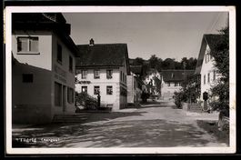 Tägerig /Aargau, Strassenpartie mit Wei