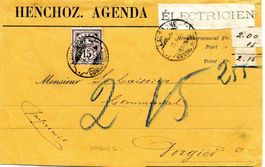 1907 Ziffer Nr. 85 auf Briefvorderseite