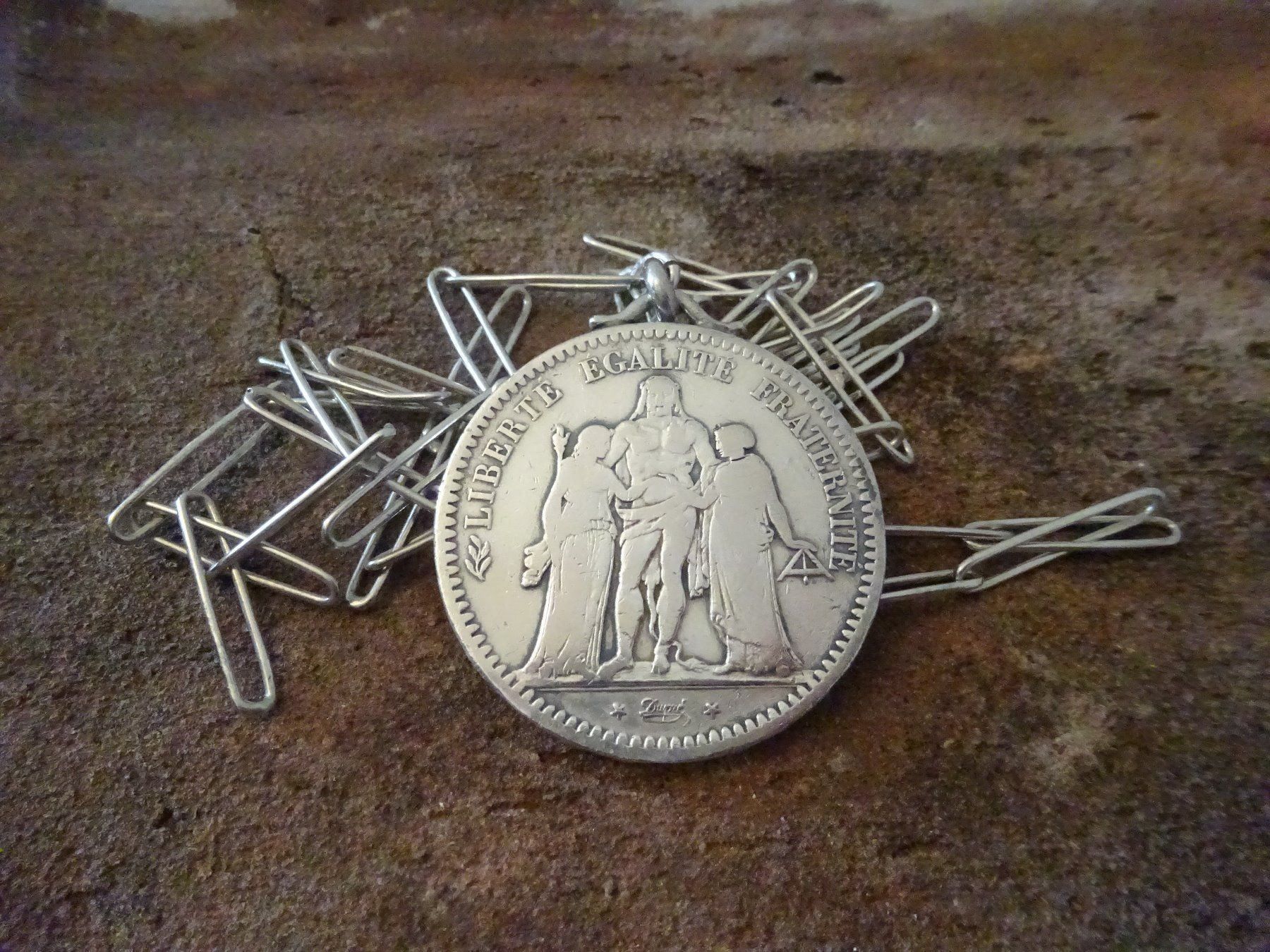 Catenine: Münzkette Frankreich / 800 Silber – Usato da Esslingen venduto da FetteSchnecke 3