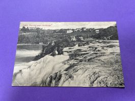Rheinfall gegen Neuhausen, alte schöne Karte 4.9.1918