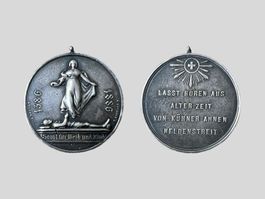 ⚠️ AB 1.- Medaille Sempach 1886 Silber - Ø 34 mm, 22,8 Gramm