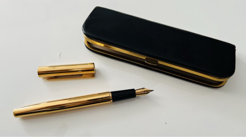 WATERMAN PLAQUE OR G. Pluma 18k Vintage 70s Füllfederhalter (Gebraucht ...