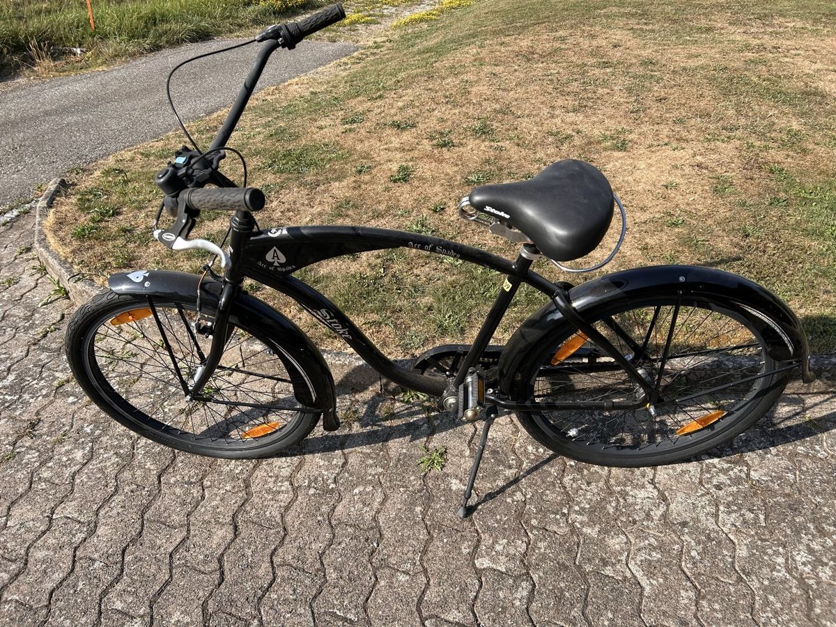 Stoke Velos: Cruiser Fahrrad schwarz, Marke "stoke" – Gebraucht aus Walterswil BE von Schoggolino
