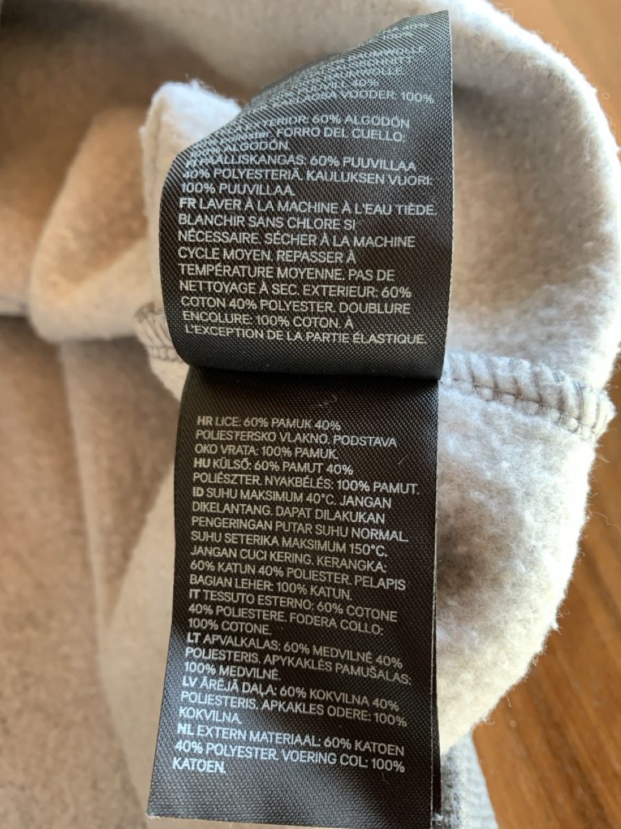 Maglioni & Felpe: Herrenpullover mit Kragen Baumwolle/Polyester Grau-Schwarz – Usato da Meilen venduto da Flockenwirbel 2