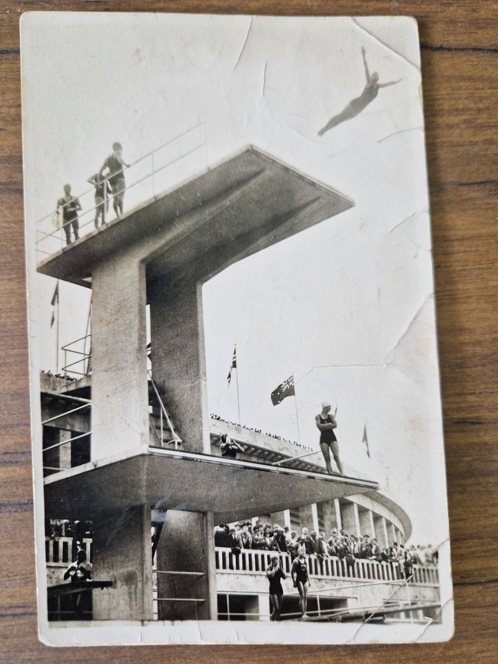 Ansichtskarten: Olympische Spiele 1936 Wasserspringen – Gebraucht aus Mörschwil von aik_x8mc