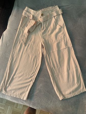 Topshop 7/8 Baumwolle Hose puderrosa Gr 36