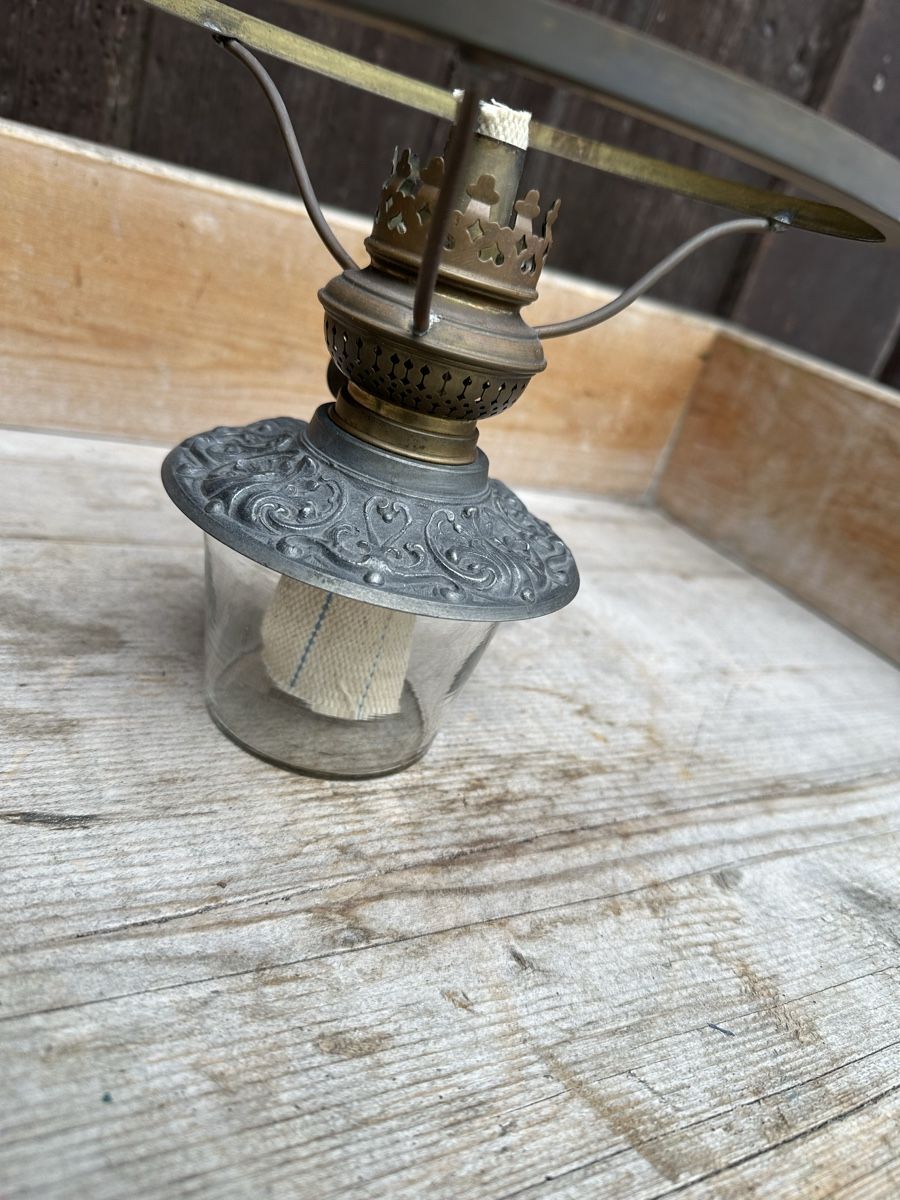 Lampade: Antike Jugendstil Petroleumlampe – Usato da Villmergen venduto da Bezdupe 7