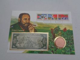 Noten-Münzbrief - Fidel Castro - Kuba