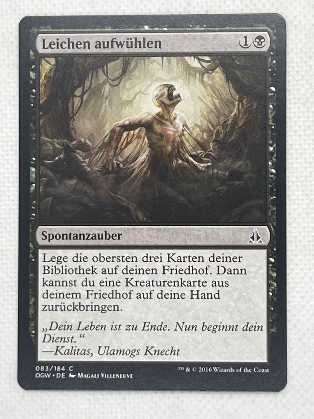 Magic The Gathering Sammelbilder & Trading cards: MTG Leichen aufwühlen OGW 083 Deutsch Common – Gebraucht aus Hinterkappelen von Kim1992