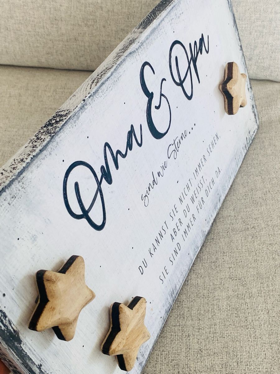 Articoli in legno: Holzschild Deko Oma&Opa – Nuovo e nell'imballaggio originale da Arni AG venduto da Pee6 2