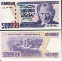 Türkei 500000 lira unz bankfrisch