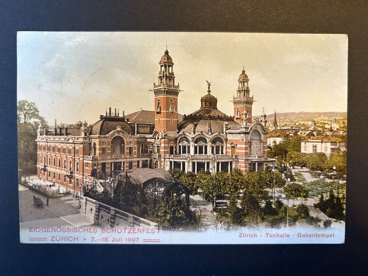 Cartoline postali: Zürich Eidg. Schützenfest 1907 – Usato da Fanas venduto da Alessio11