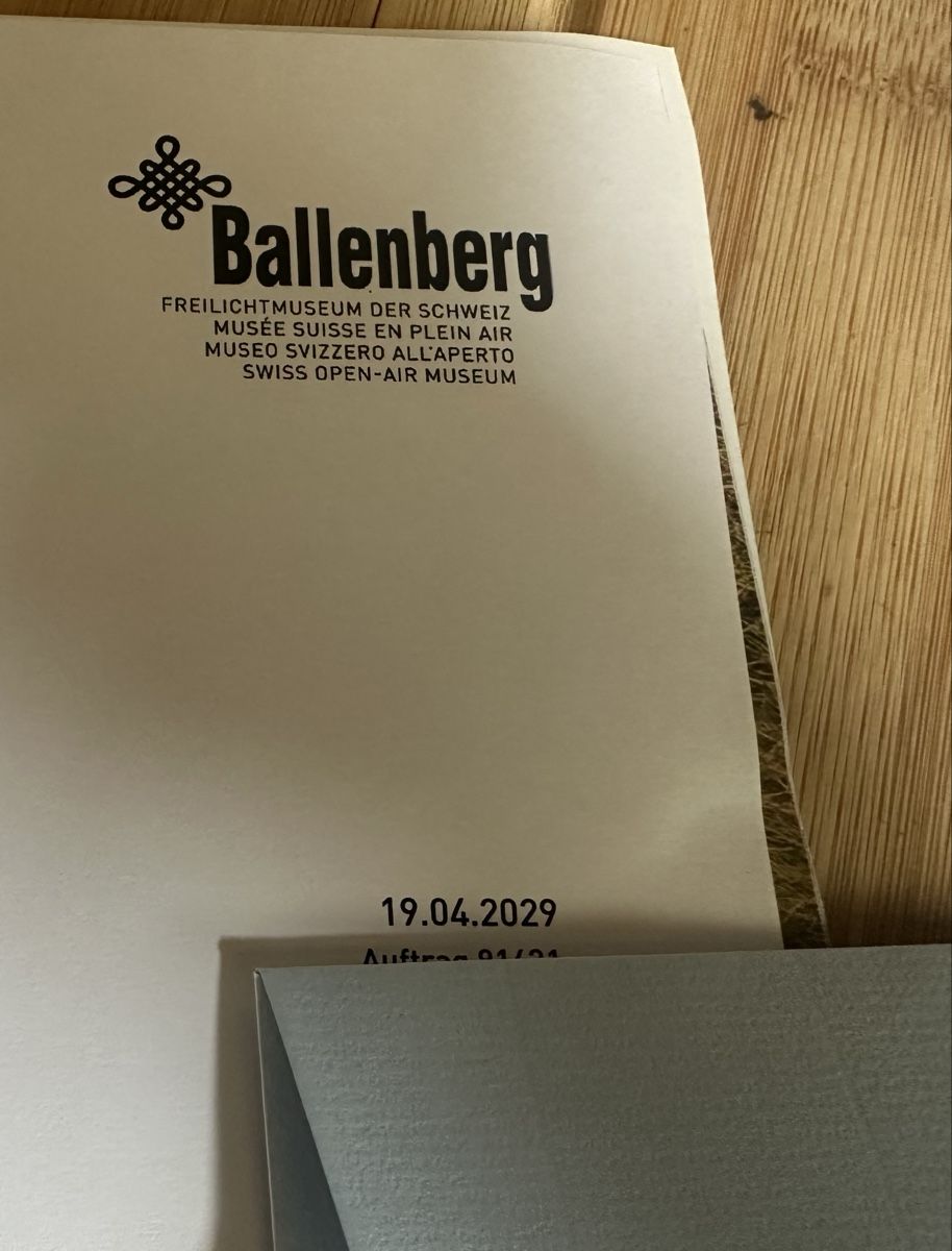 Biglietti: 1x Ballenberg Freilichtmuseum Ticket 19.04.2029  – Nuovo e nell'imballaggio originale da Niederlenz venduto da Nici6