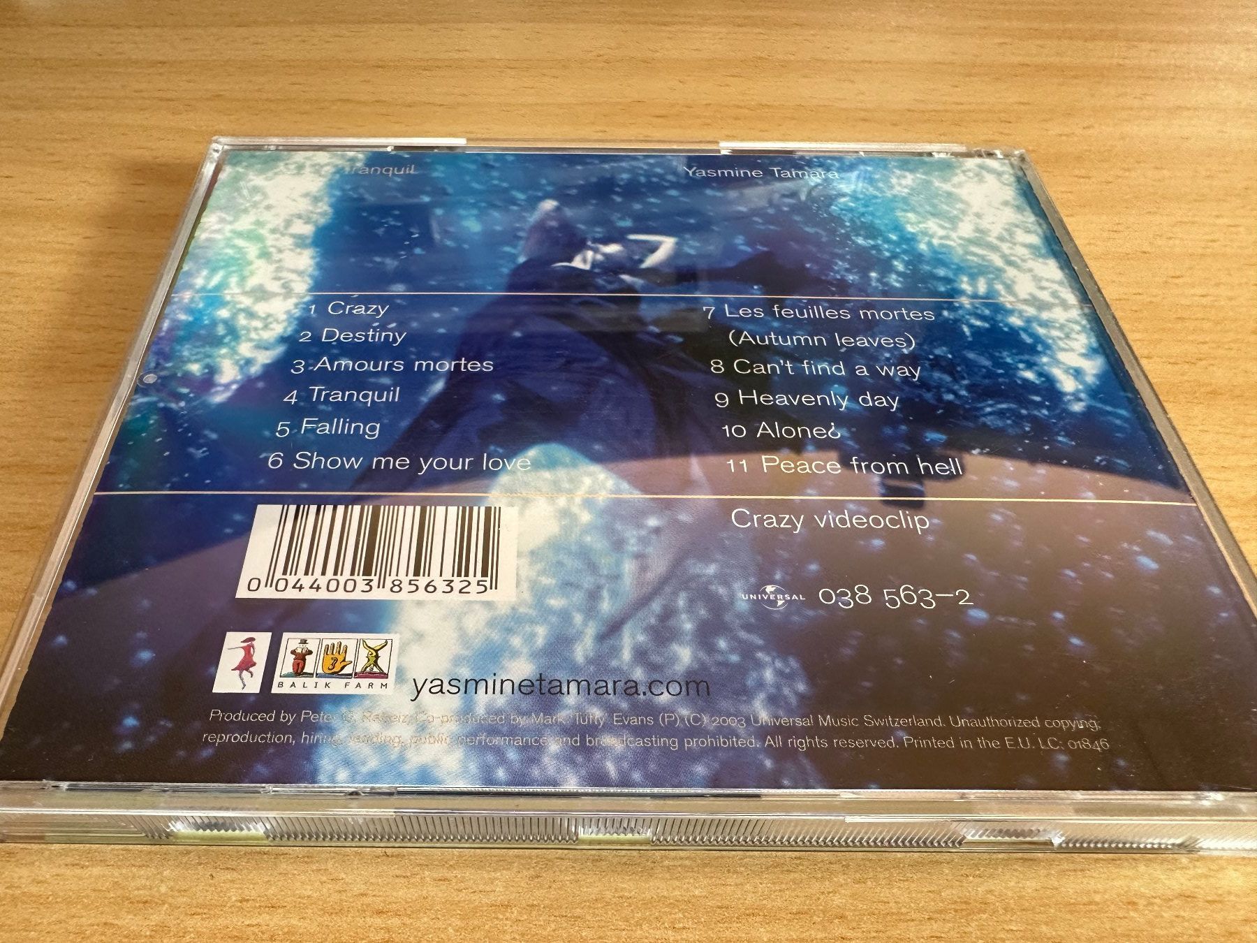CD: Yasmine Tamara – Tranquil – Usato da Rikon im Tösstal venduto da Alpenmutz 1