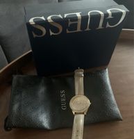 Guess Damenuhr Gold Glitzer sehr guter Zustand