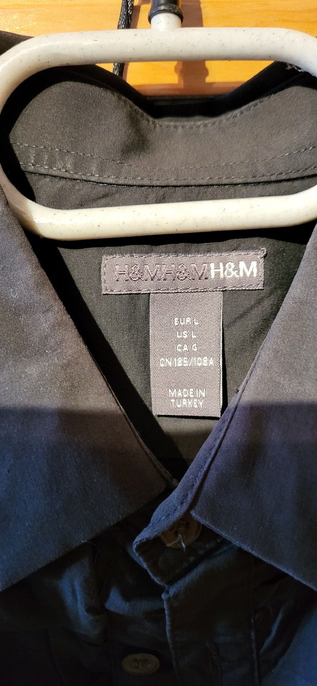H&M Camicie: Herrenhemd, Stretch vorne gerafft gr. L schwarz – Usato da Schweizersholz venduto da fuchs06 2