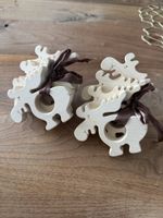 Holz-Serviettenringe Elch Motiv 6 Stk. im Set neu