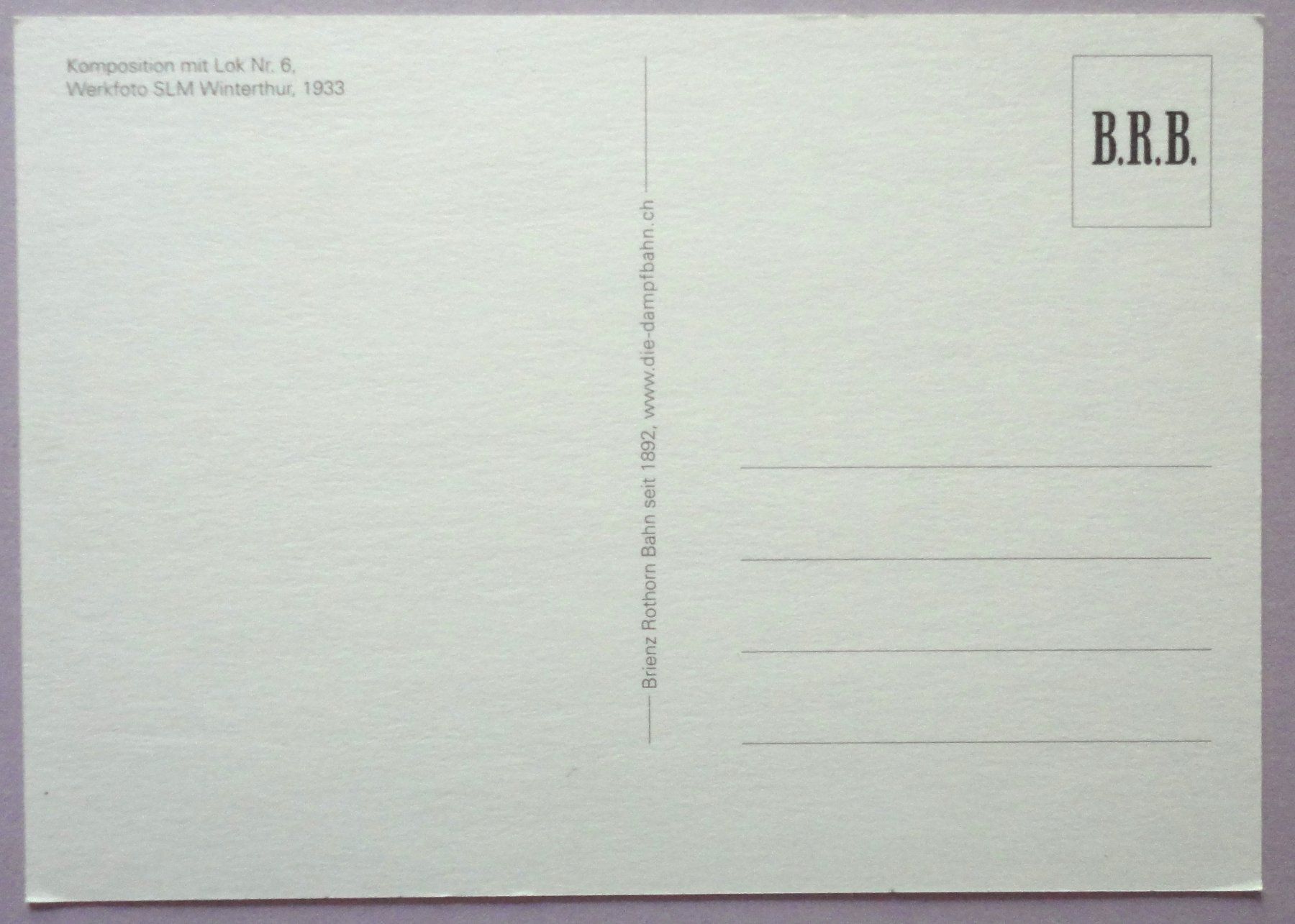 Cartoline postali: Brienz Rothorn Bahn – Usato da Fétigny venduto da Billy2miny 1
