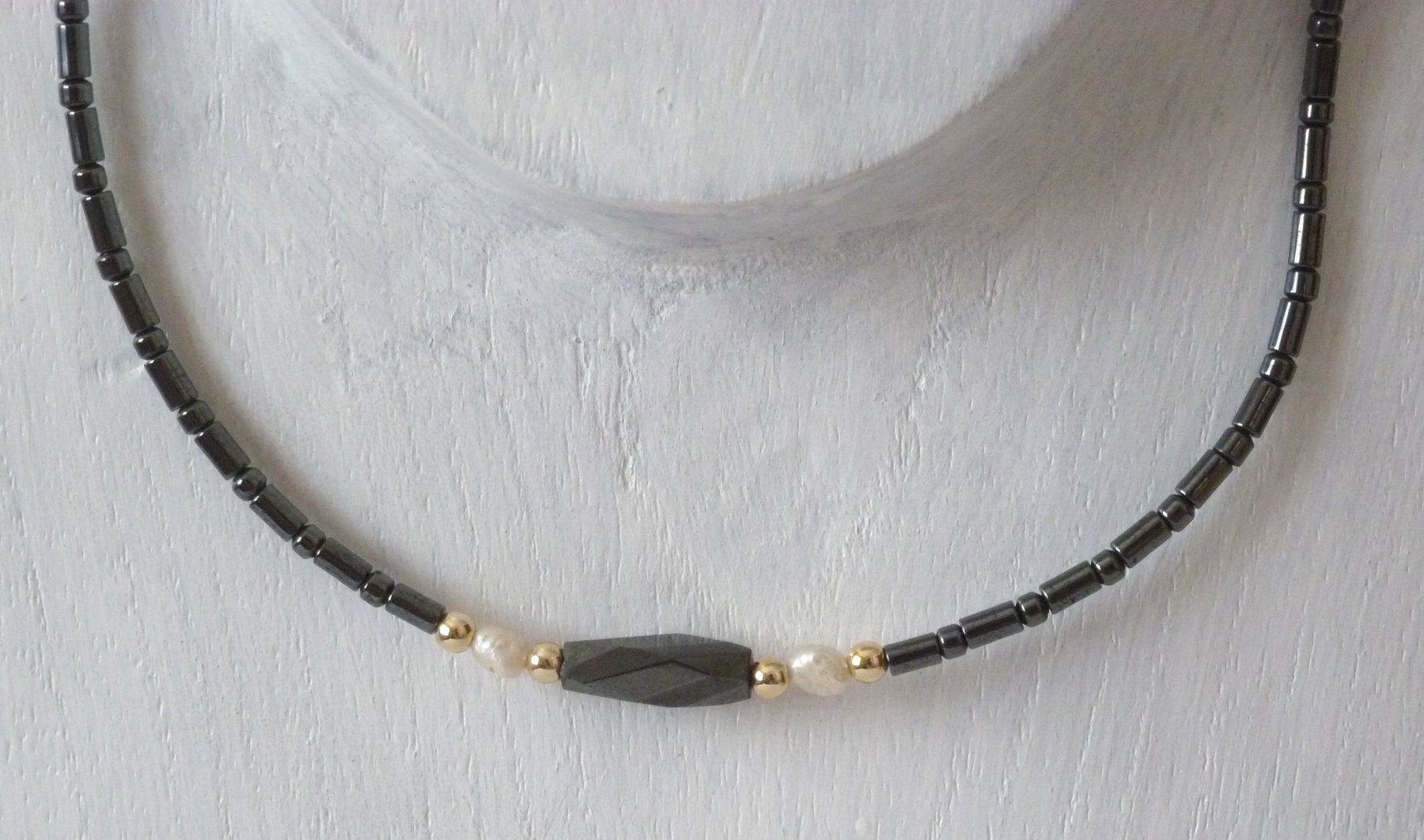 Catenine: Edelstein-Kette - Hämatit Nr. 12 – Nuovo e nell'imballaggio originale da Mauren venduto da Yeelen 2
