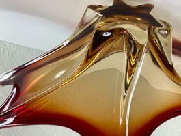 Murano Glas 🦋 Schale GROSs L 49cm..! Rot