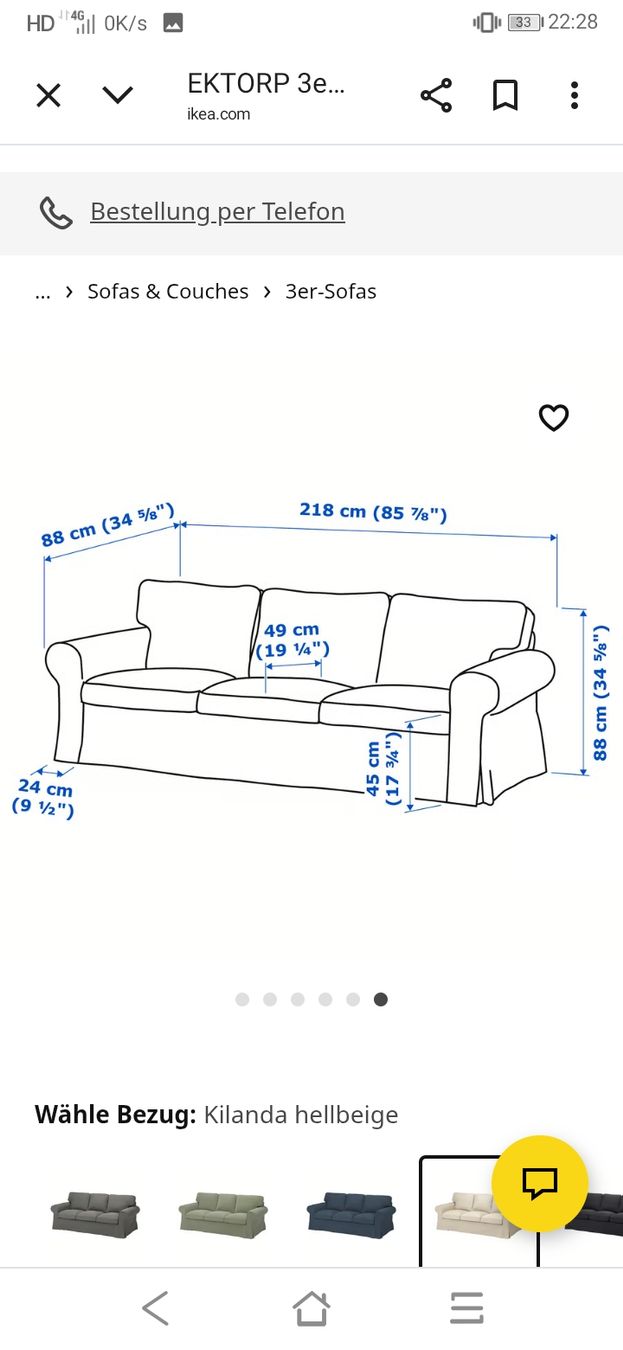 Ikea Divani: Sofa Ektrop mit zwei Hocker – Usato da Birsfelden venduto da aer_q78f 3