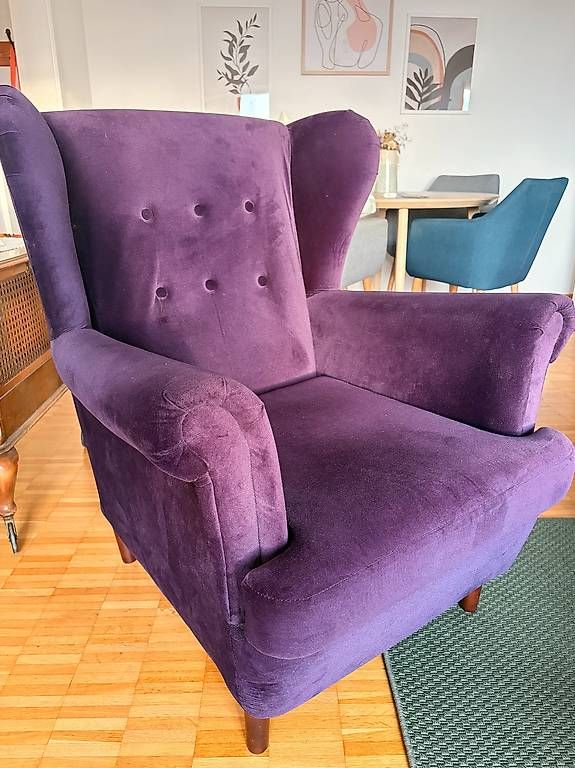 Fauteuils: Hochwertiger Sessel Samt violett – D'occasion à Zürich par Muirwoods