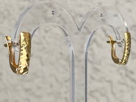 750 / 18K Gold Clip Earrings (ECHT GOLD, gestempelt)