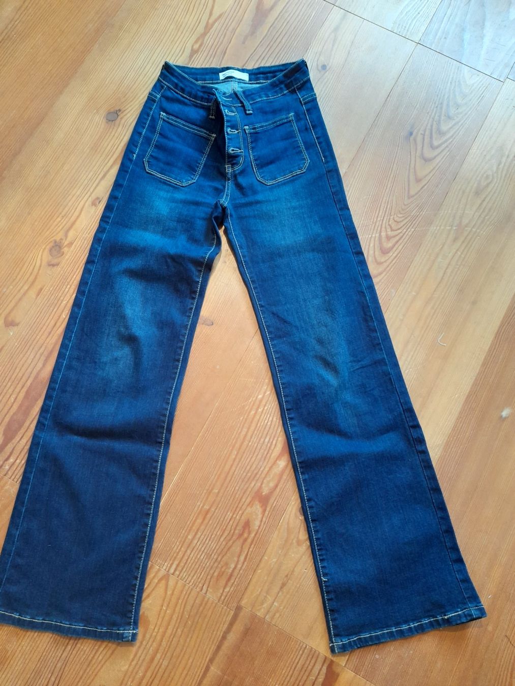 Jeans: Nina Carter . weite Jeans . S . dunkelblau – Nuovo (secondo la descrizione) da Leuggelbach venduto da schmetterlings-fee