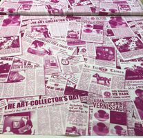 Designer Baumwolle Stoff von ICEBERG 2.08x1.40m Newspaper