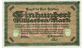 Duisburg 100 Mrd.Mark 25.09.1923 VZ-VZ+