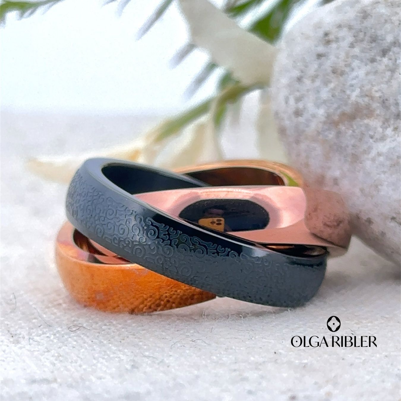 Olga Ribler Anelli: Trinity  Ring Edelstahl  Grösse 60 – Nuovo (secondo la descrizione) da Luzern venduto da Schmuckoutlet 2