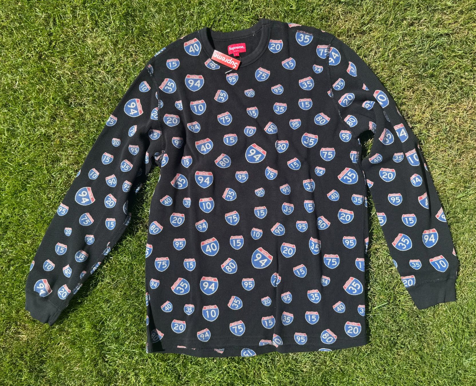 Supreme Canottiere & Pantaloni: Maglia Supreme Interstate Waffle Black – Nuovo e nell'imballaggio originale da Porza venduto da GioCa65