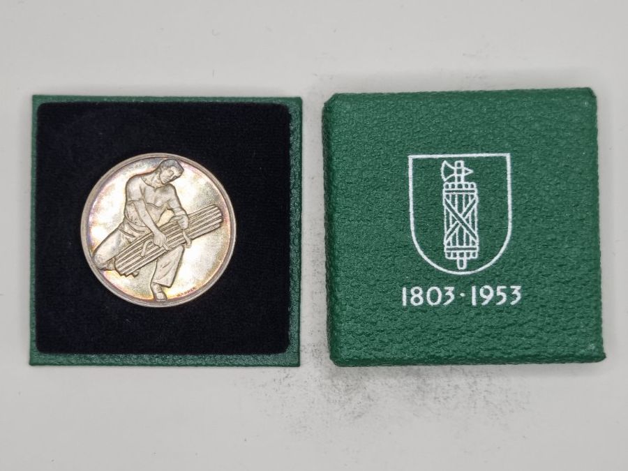 Medaglie: Medaille St-Gall 1803-1953 Silber – Nuovo e nell'imballaggio originale da Bure venduto da chap981