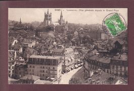 LAUSANNE depuis le Grand Pont - 1910