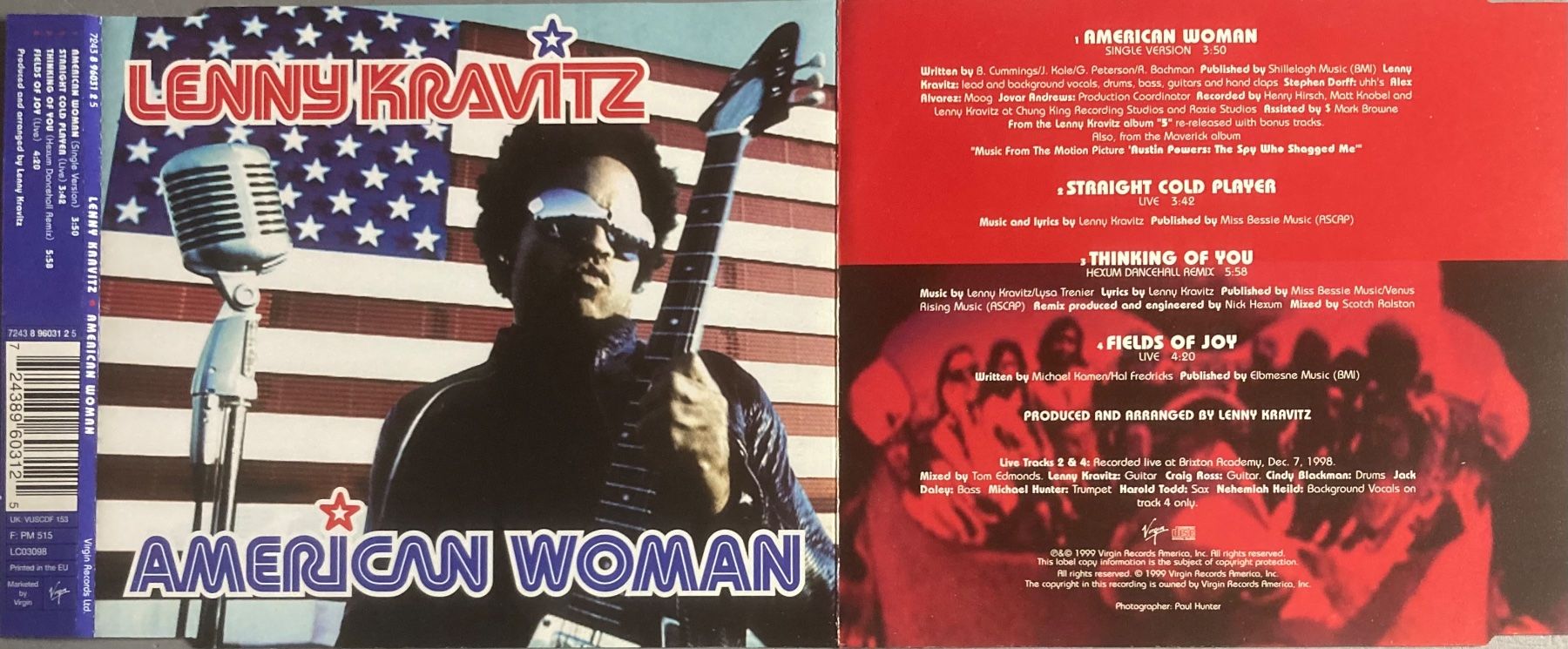 CD: LENNY KRAVITZ - AMERICAN WOMAN – Usato da Poliez-Pittet venduto da Newtown-Records