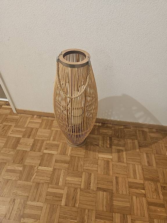 Musikinstrumente: Grosse Lampe aus Bambus mit Kerzenlicht – Gebraucht aus Zürich von Garfield102 2