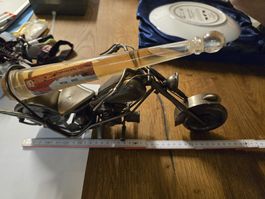 Motorrad Flaschenhalter Metall, Deko-Objekt, (D)