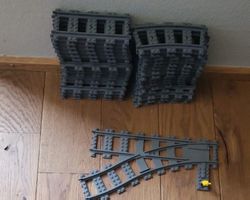 Lego Eisenbahn 33 Schienen Konvolut mit Weiche gebraucht