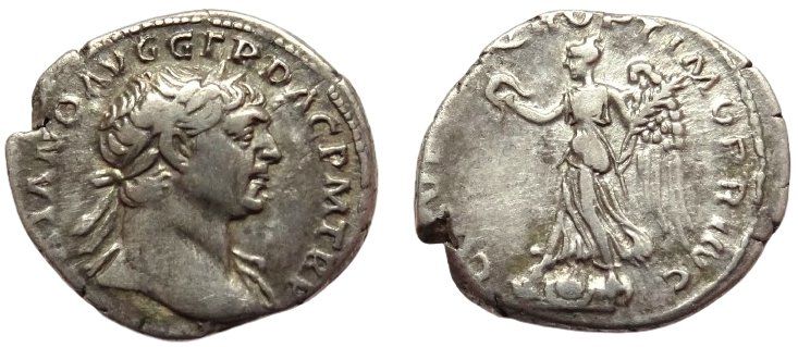 Alle Münzen: TRAJAN AR Denarius (108-109 AD) – Gebraucht aus La Sarraz von classicworldcoins