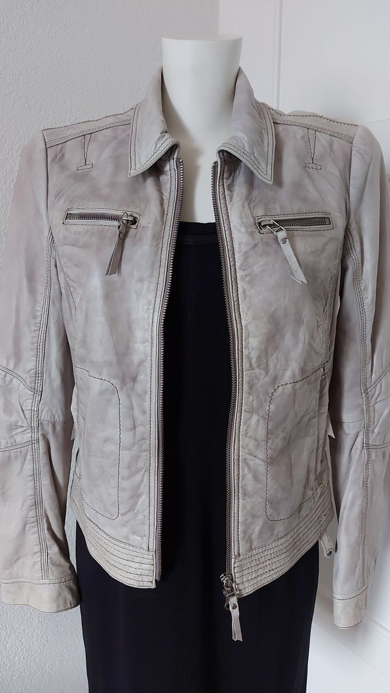 Giacche: Leder Jacke Grau gr.38 – Usato da Nebikon venduto da Draga25 4