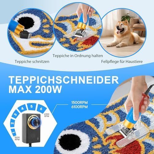 Toutes les machines: Tufting Gun Teppich Trimmer 2 1 Cut Loop Pile Schere Tuch – Neuf avec emballage d'origine à Hundwil par tec_mm27 4